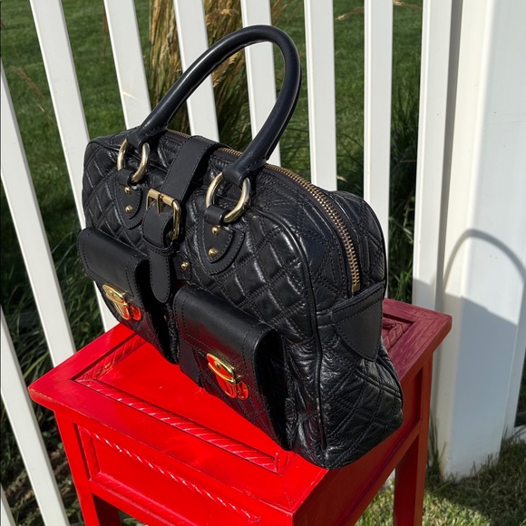 Marc Jacobs Made in Italy Quilted Black Leather Satchel - Picture 2 of 10